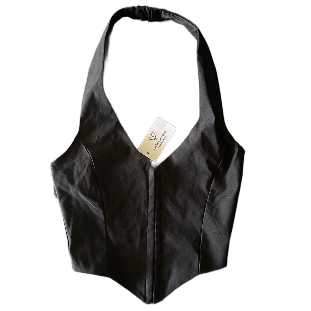 Black Halter Vest